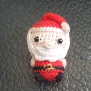 Handmade Crochet Santa Doll - Red & White
